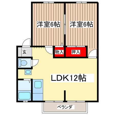 ワイコロアビレッジＡの物件間取画像